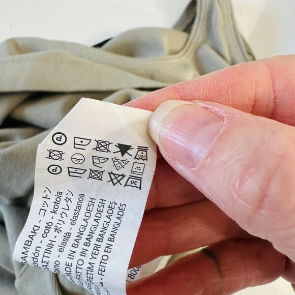 Zara Sand Color High Neck Sleeveless Stretch Tank Top Med - Picture 6 of 10